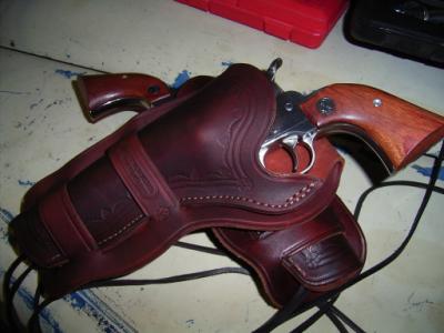 Ruger SAs in new leather